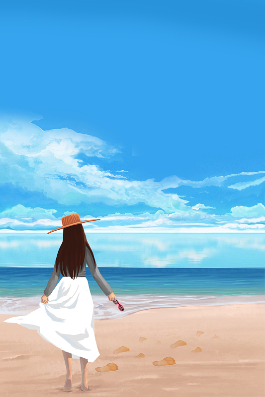 卡通毕业之旅旅游海报