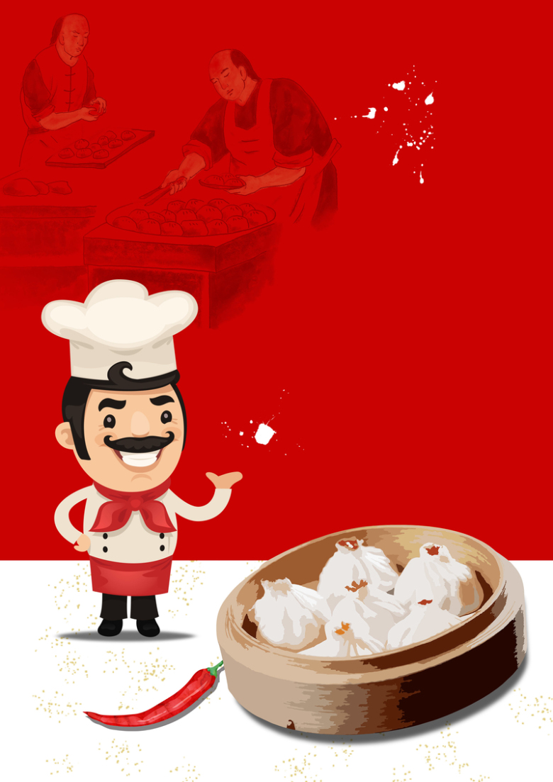 狗不理包子背景素材