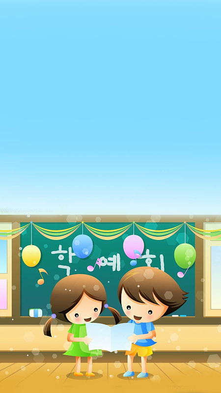 教育培训招生h5背景jpg高考卡通简约可爱插画背景psdjpg复古教室海报