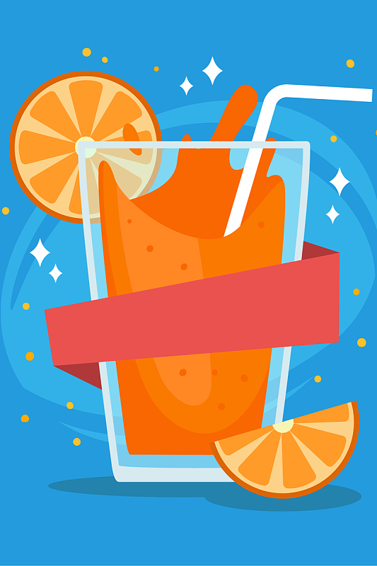 卡通水果海报背景图