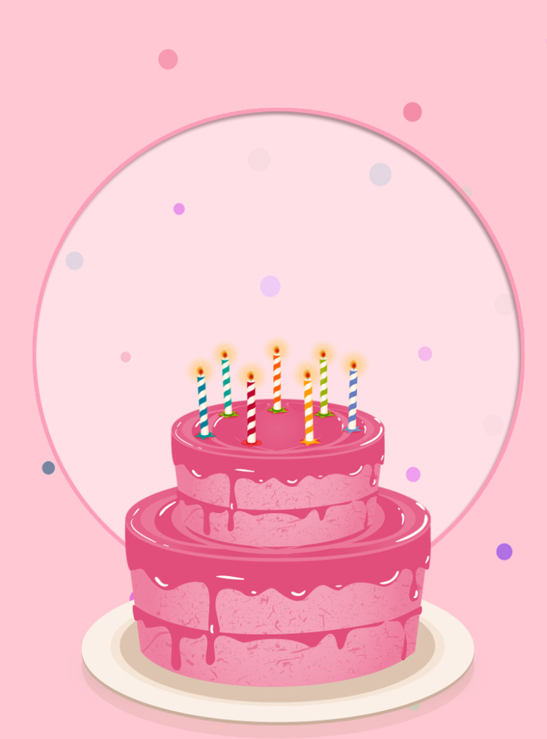 梦幻生日蛋糕海报背景