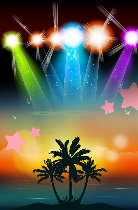 炫彩灯光海报背景素材