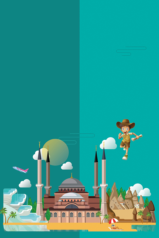 土耳其旅游海报背景