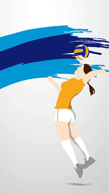 海报psdjpg手绘酷炫排球运动俱乐部海报背景素材psdjpg排球海报背景素