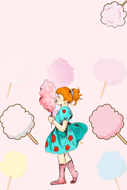 棉花糖海报背景素材