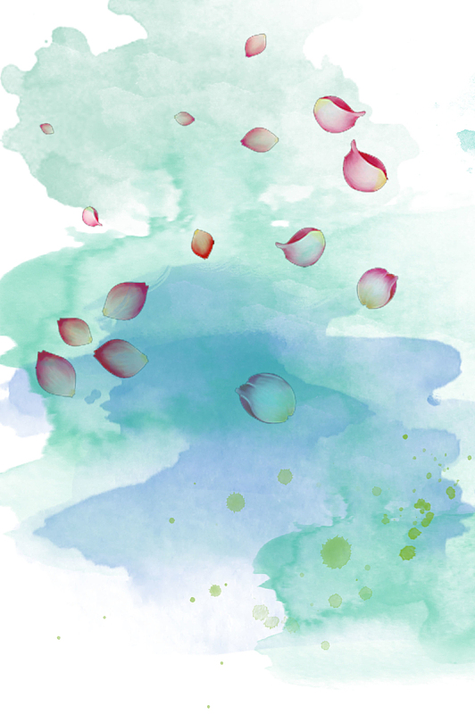 绿色时尚创意水彩泼墨手绘海报背景