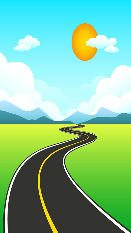 蜿蜒向远方的的道路图
