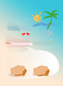 卡通蜡笔画背景素材