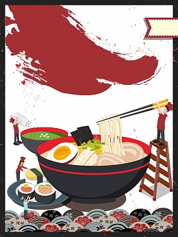 美味日本拉面背景素材