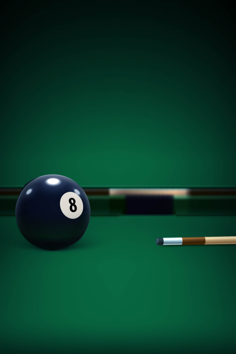 矢量卡通质感休闲台球运动海报背景图