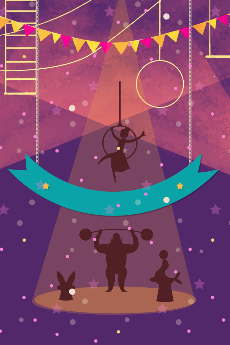 卡通简约狂欢游乐场娱乐背景图