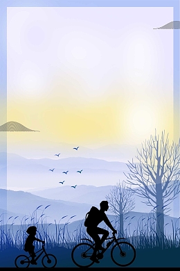 简约清新卡通父亲节海报设计