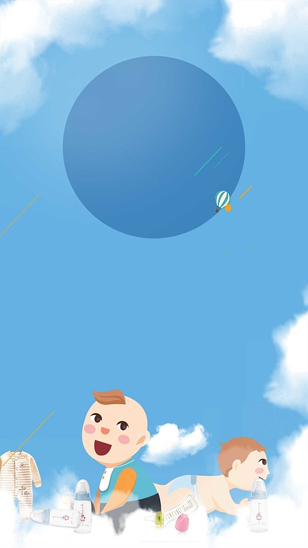 淘宝海报背景psdjpg手绘简约儿童用品banner海报背景psdjpg婴幼儿用品