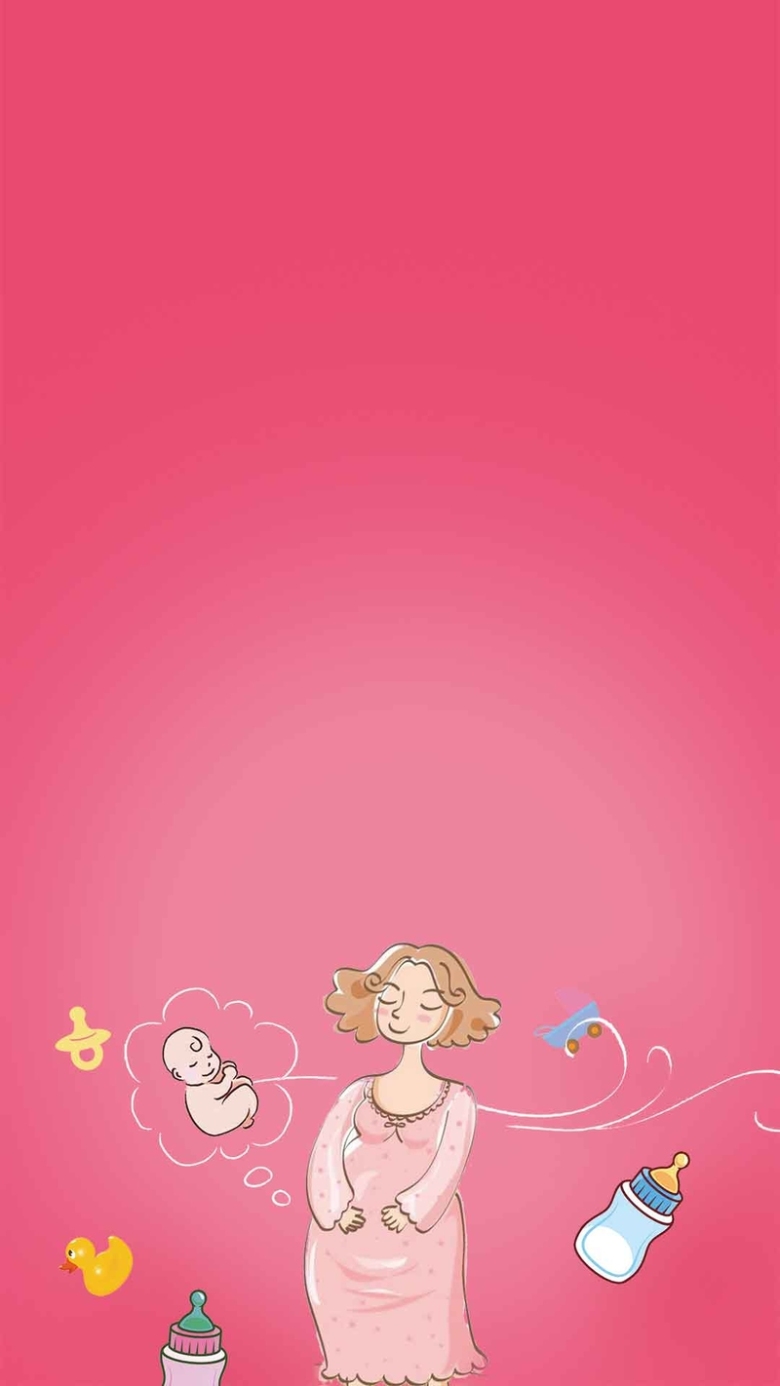 婴儿母婴用品手绘h5背景素材