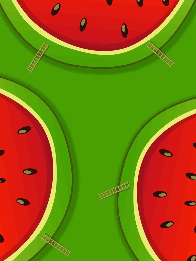 西瓜季创意西瓜水果海报背景模板