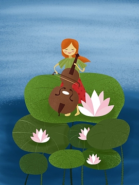 夏季手绘海报背景