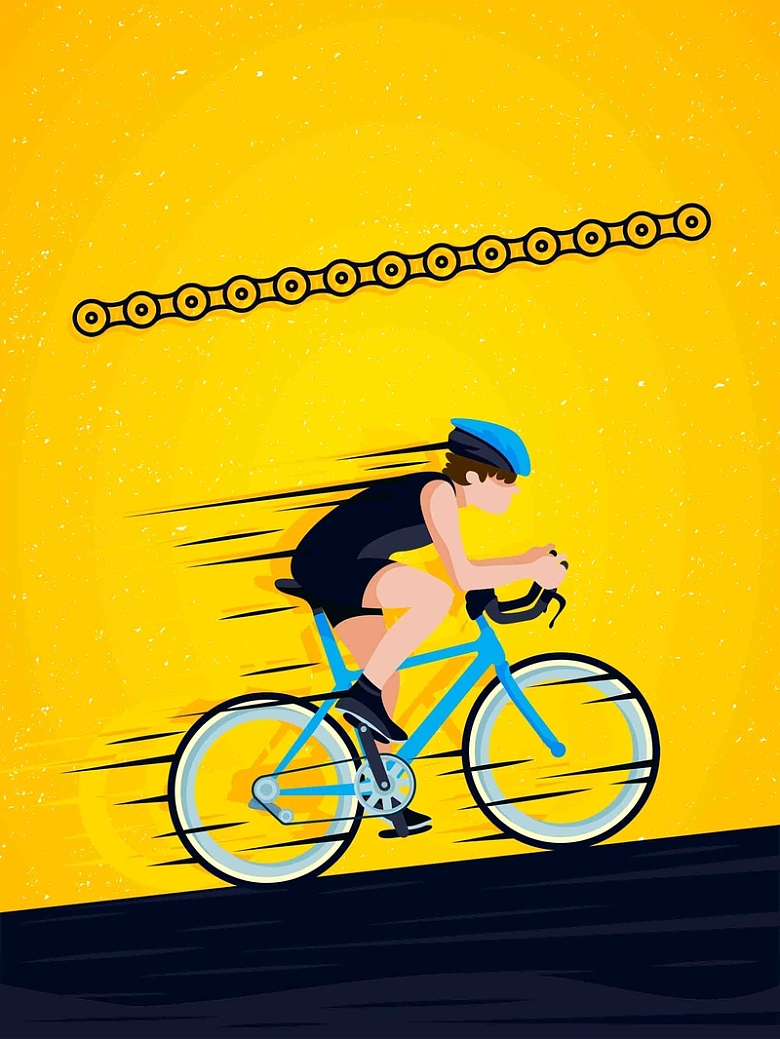 自行车拉力赛海报背景模板