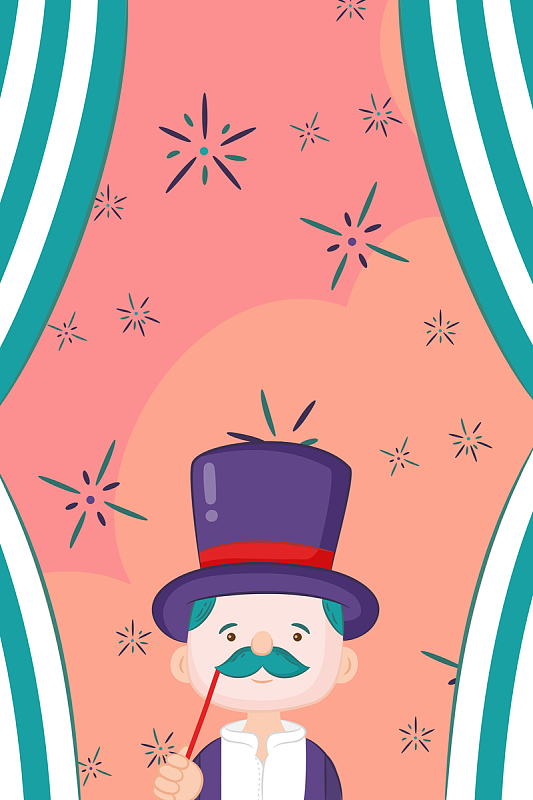 卡通狂欢游乐园娱乐背景图