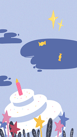 卡通简约流行可爱背景图