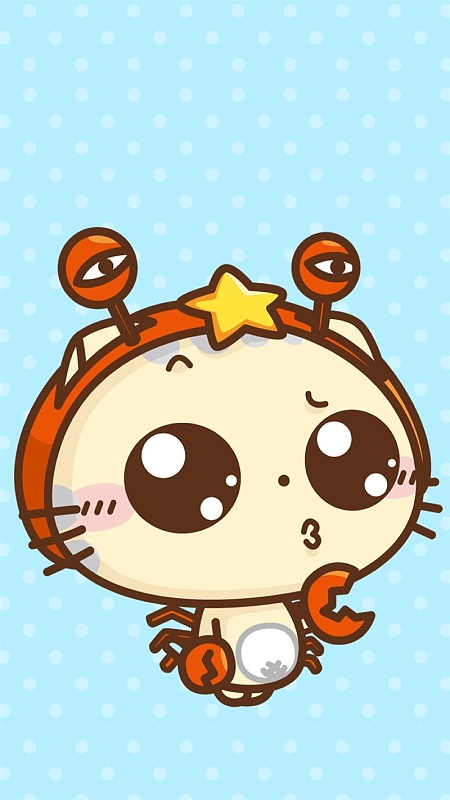 天蝎座可爱卡通h5背景