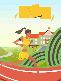 春季运动会校园海报背景模板