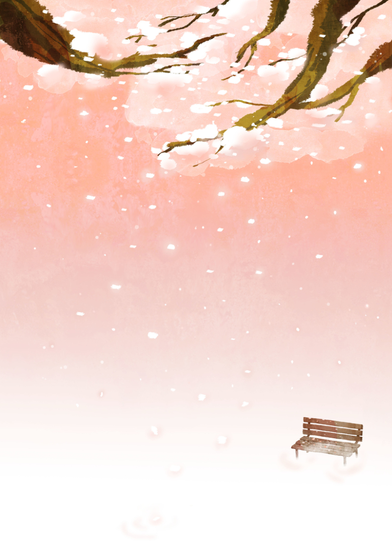 春暖花开海报背景素材