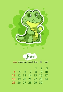 日历2017年6月挂历日期时间