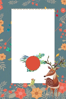 手绘鲜花店插画海报背景模板