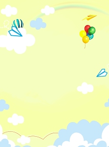 黄底卡通背景素材