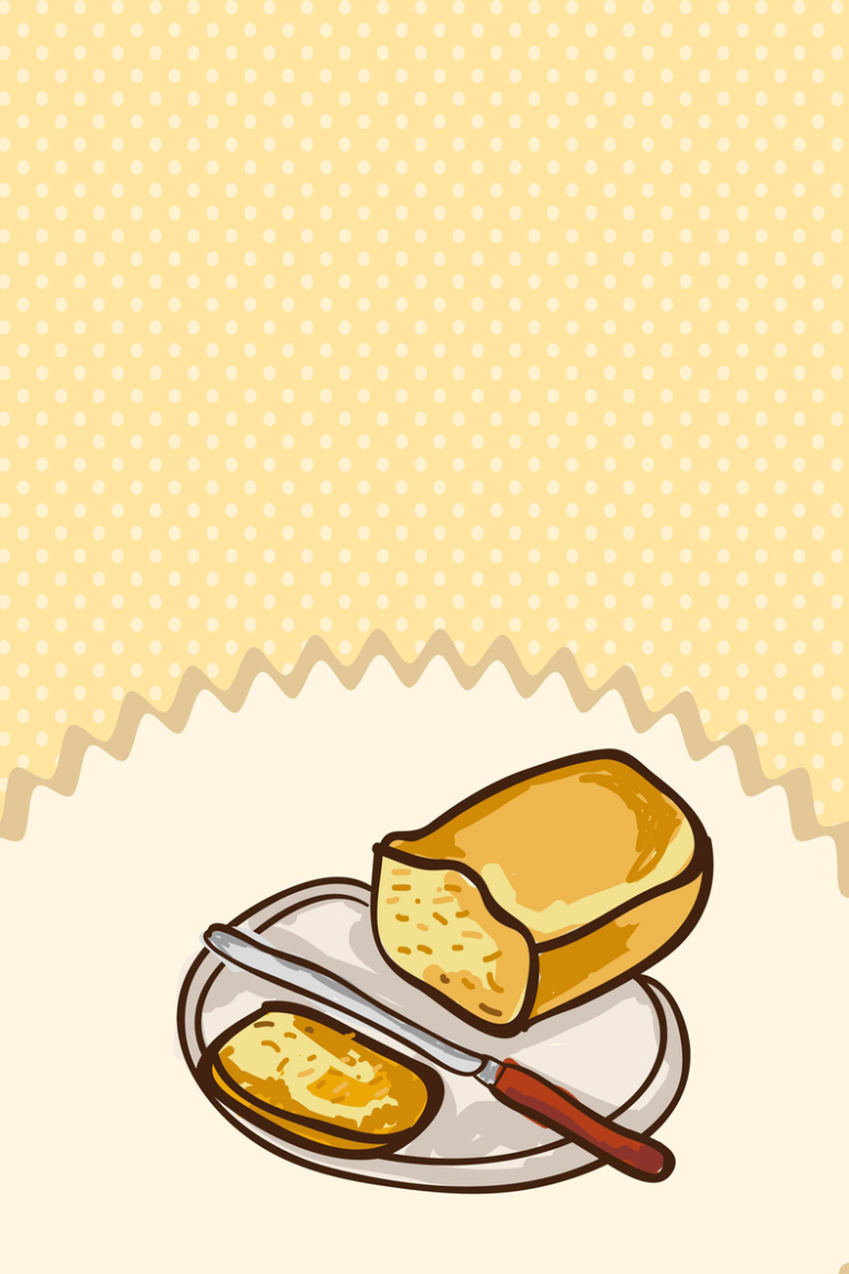 手绘面包海报背景