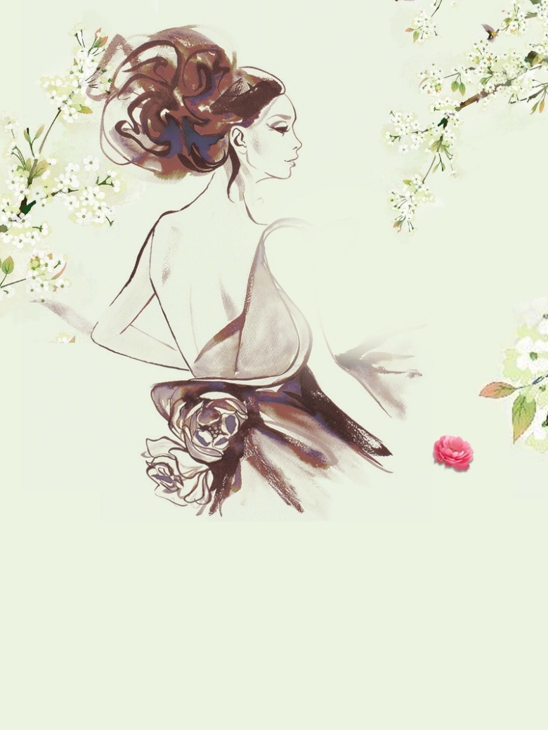 美容整形韩式半永久简约海报背景