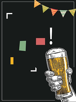 卡通清凉酷炫啤酒
