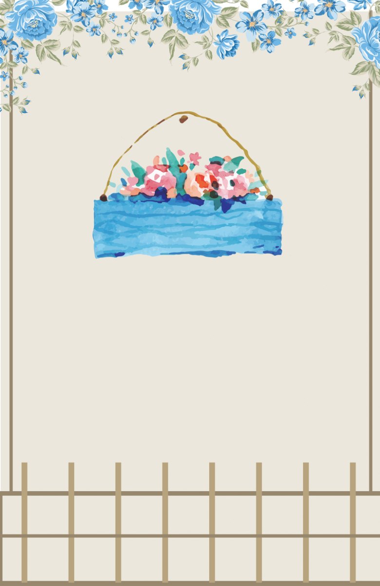 卡通手绘生日海报背景