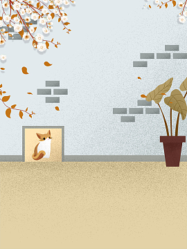 手绘文艺家居新品促销海报背景psd