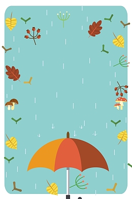 简约大气清新下雨背景