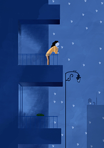 地球一小时插画公益海报