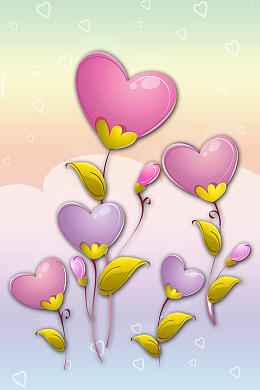 幼儿园卡通爱心海报背景素材