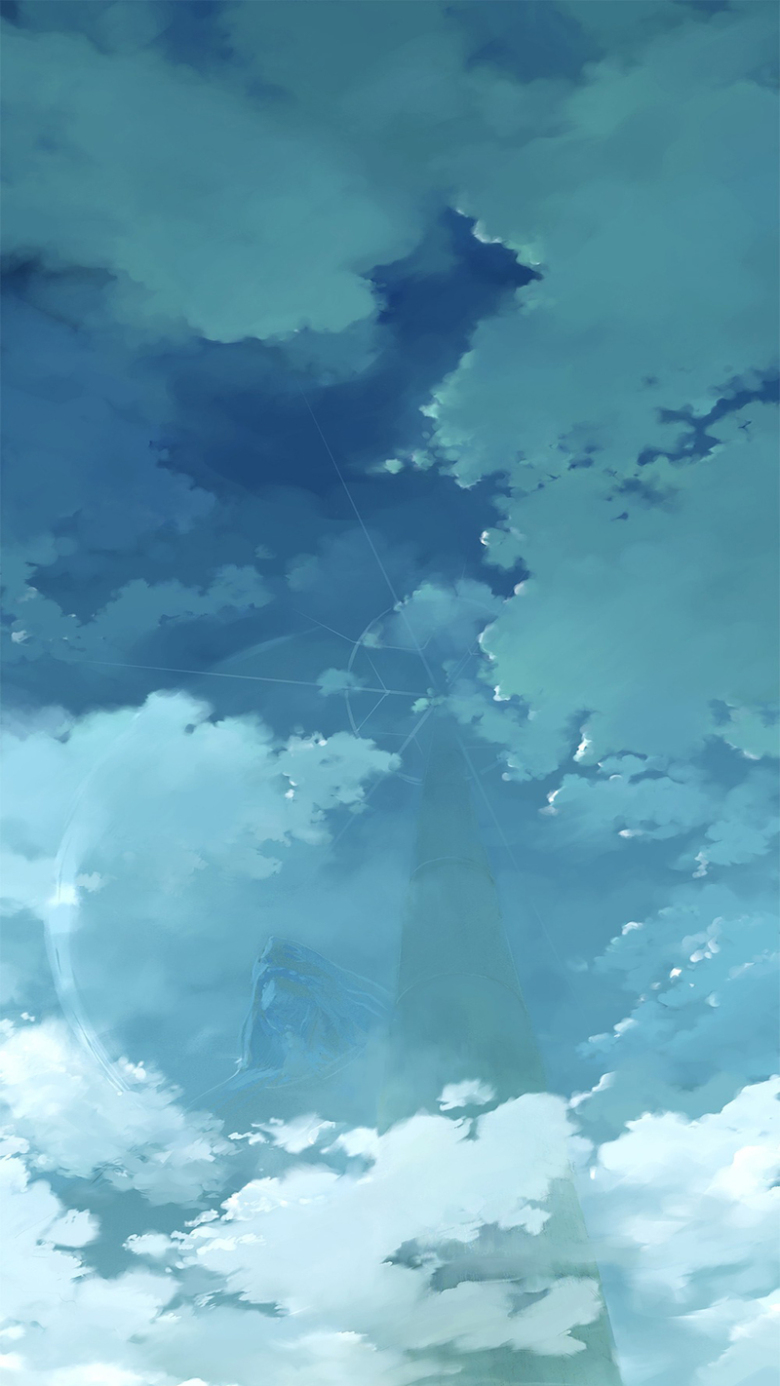天空背景插画背景蓝色背景h5背景