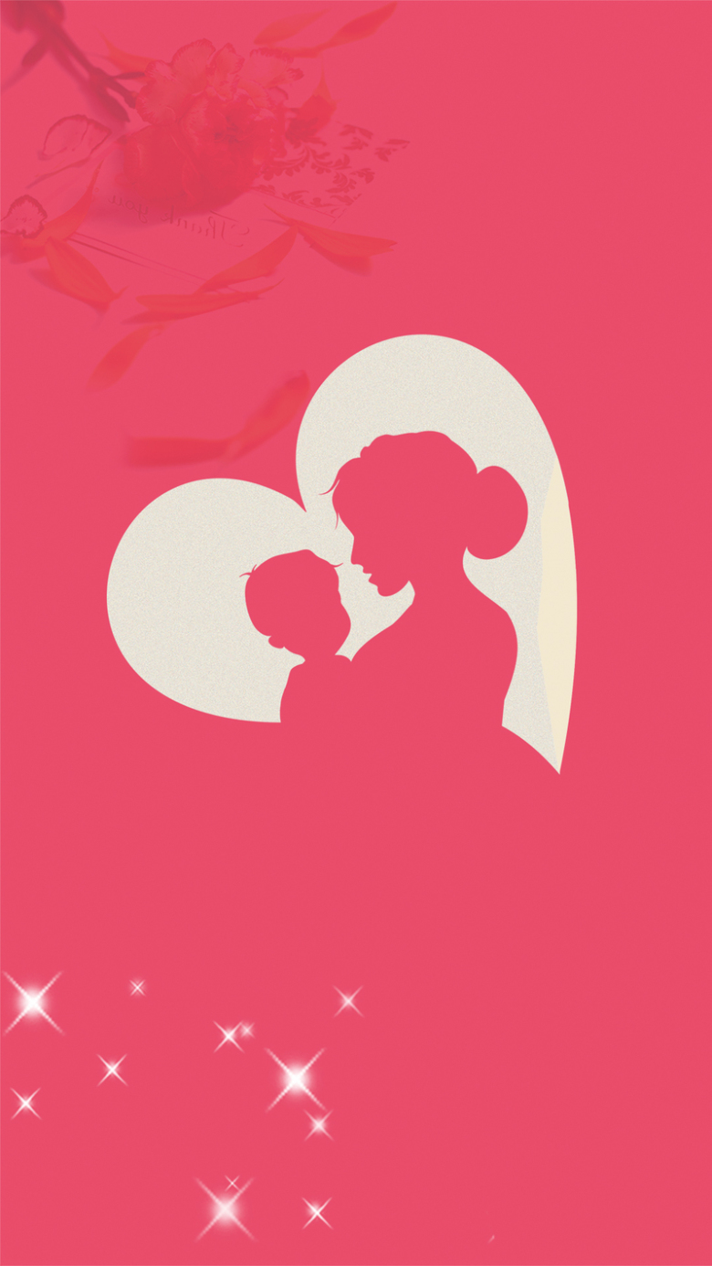 母亲节母子拥抱手绘h5背景免抠素材免费下载_觅元素51yuansu.com