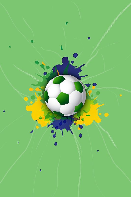 卡通足球海报背景