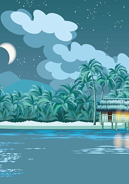 夜晚户外背景模版