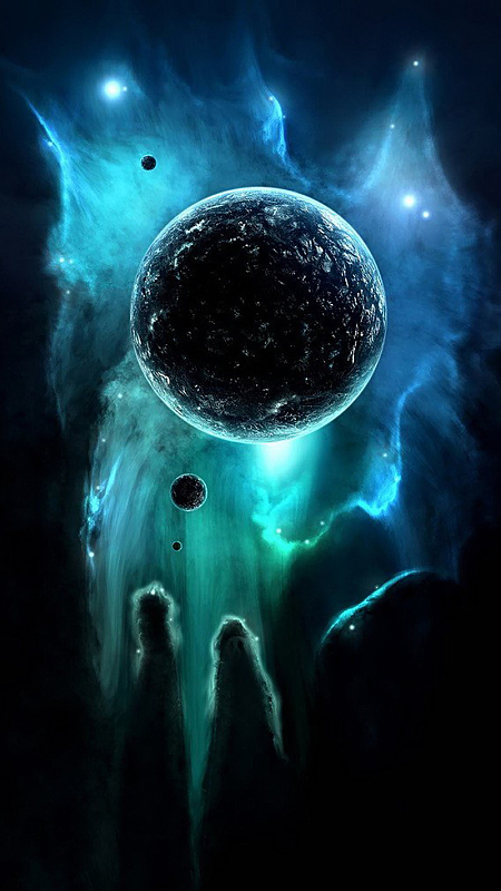 科幻宇宙星空插画背景素材