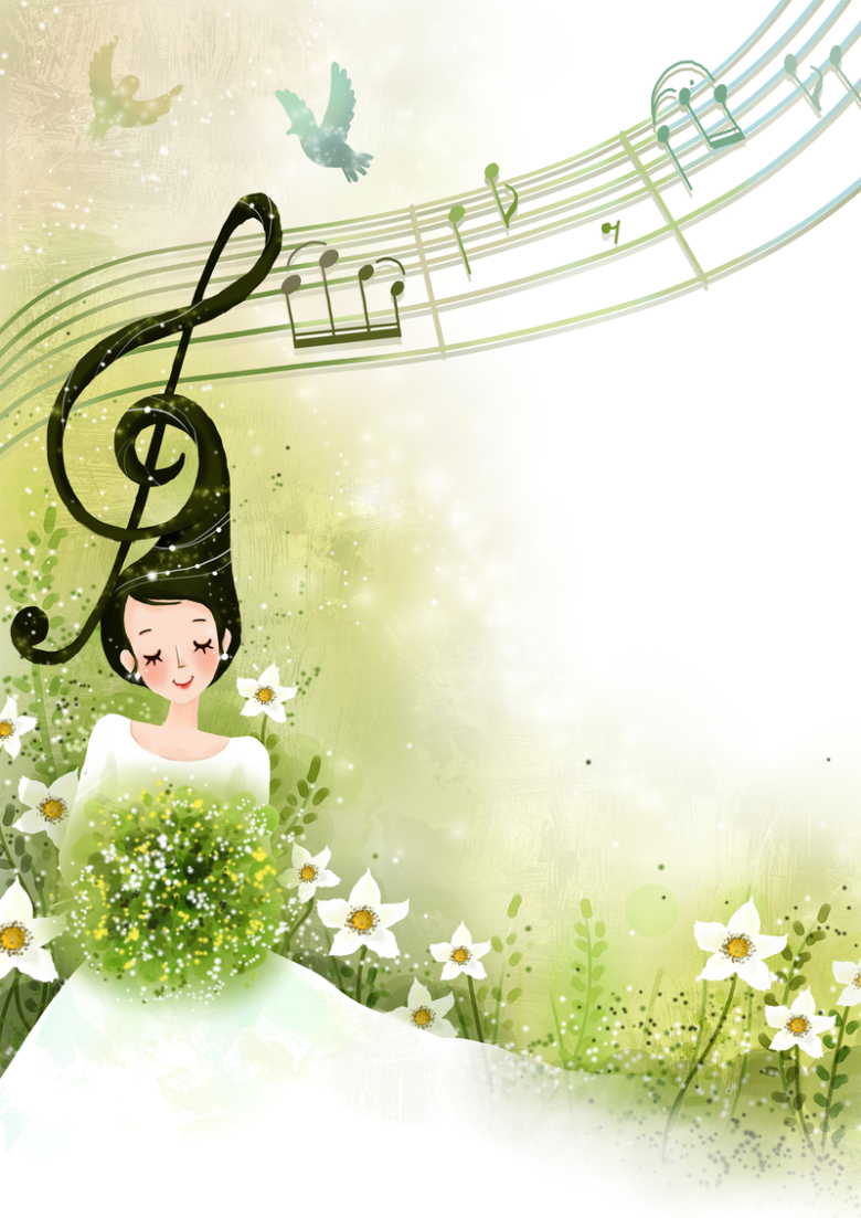 卡通手绘音乐背景素材