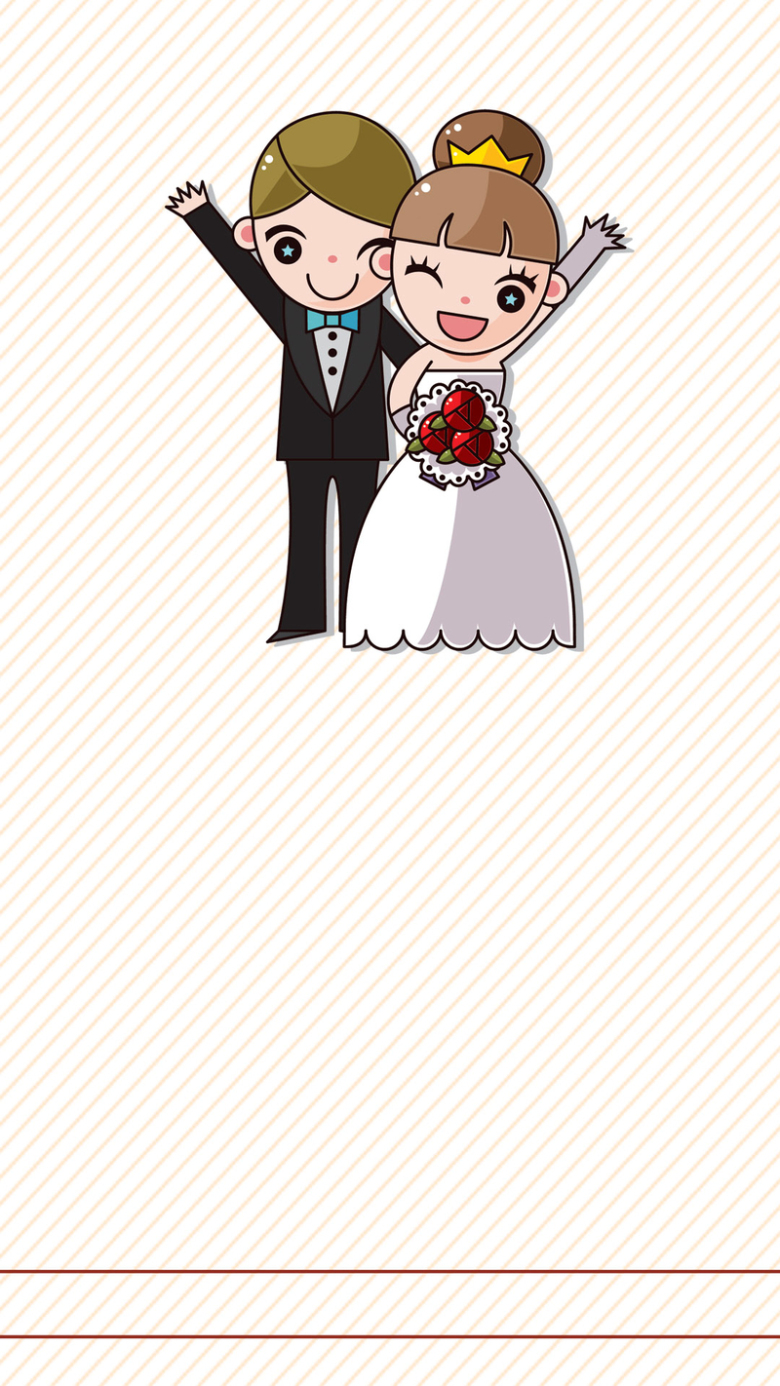 卡通婚礼请柬h5背景