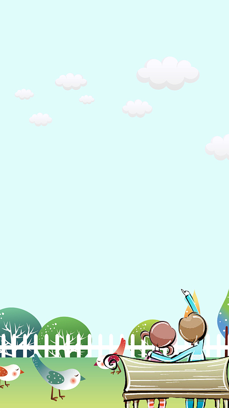 卡通手绘5.20情人节h5分层背景