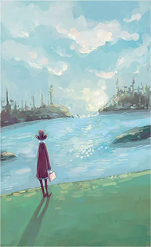 文艺卡通海报背景