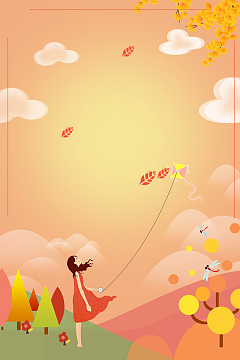 手绘秋季促销宣传广告