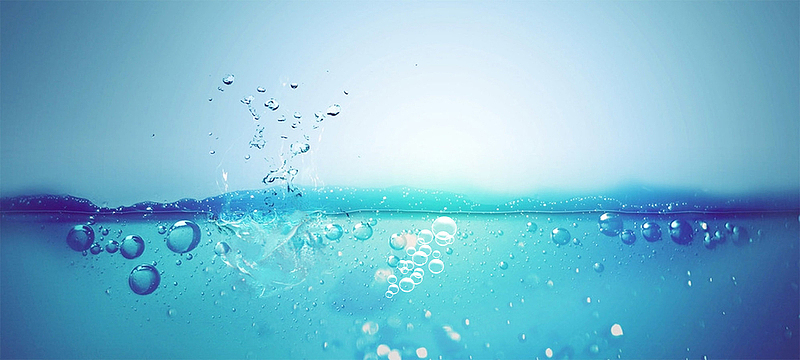 化妆品蓝色渐变保湿水珠