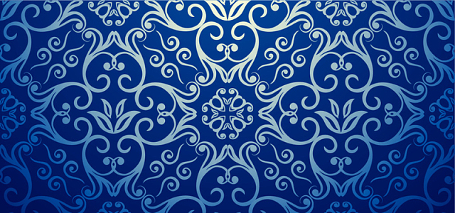 蓝色印染花纹底纹