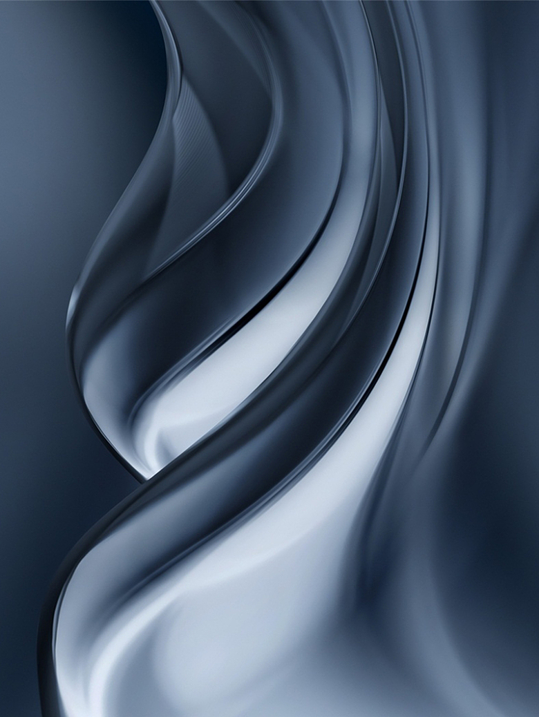 蓝色高级金属质感波浪纹理背景图